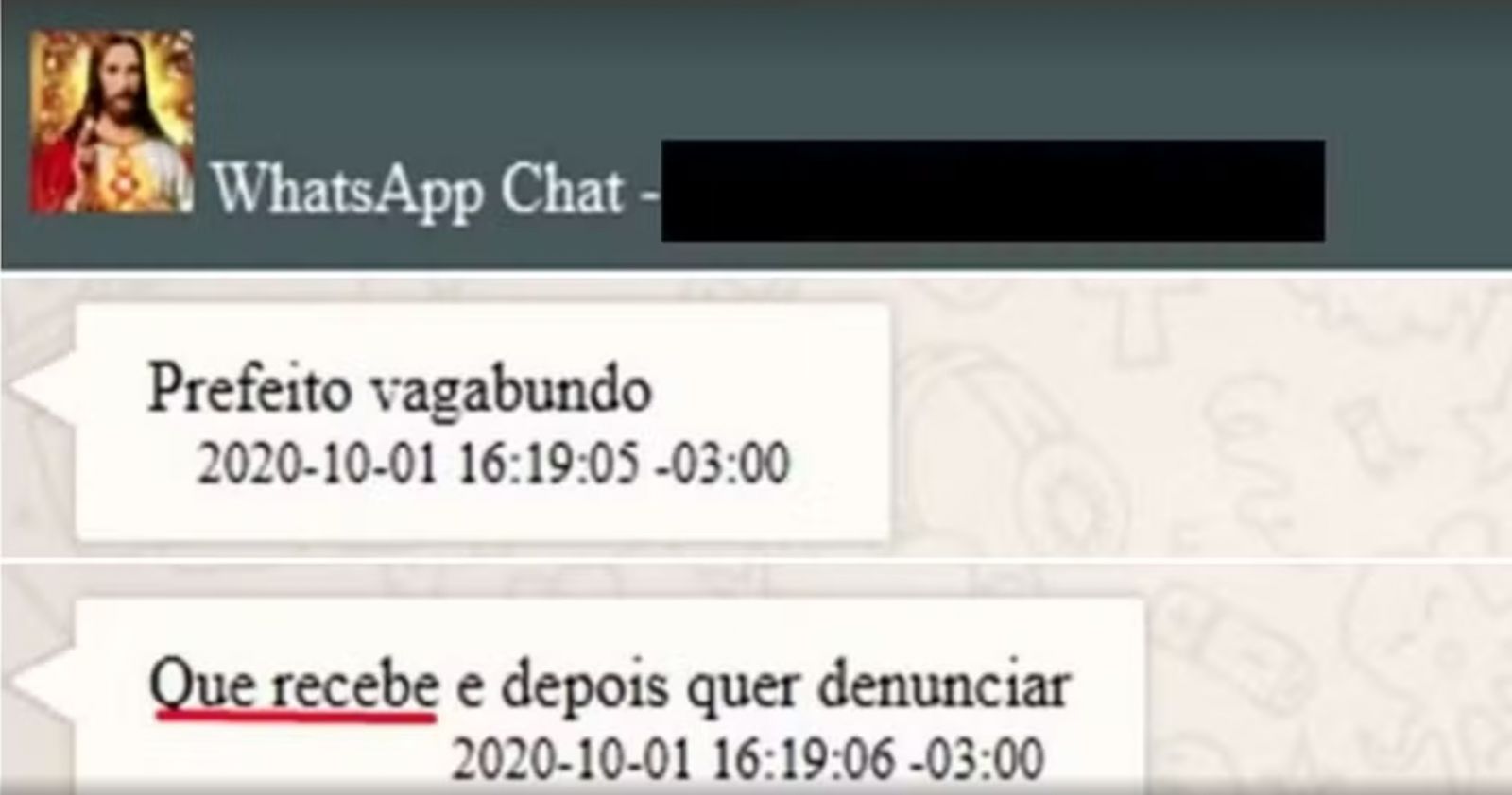 Troca de mensagens mostra irrita&ccedil;&atilde;o de agiota com prefeito que teria denunciado esquema com emendas &mdash; Foto: Reprodu&ccedil;&atilde;o