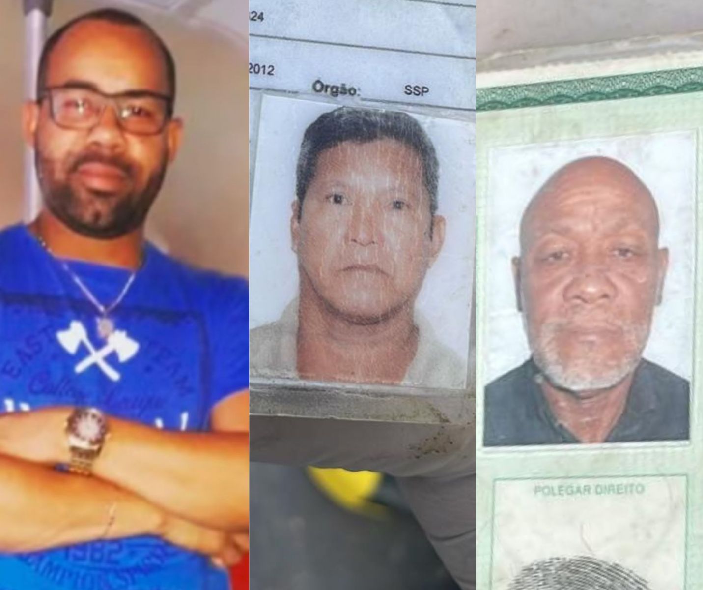 Vitimas Jair, Em&iacute;lio e Manoel / Foto - Reprodu&ccedil;&atilde;o