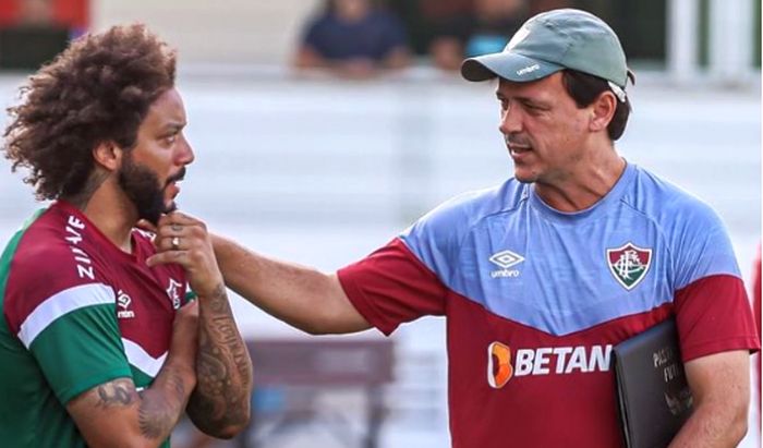 T&eacute;cnico Fernando Diniz, &agrave; direita - Foto: Divulga&ccedil;&atilde;o/Instagram