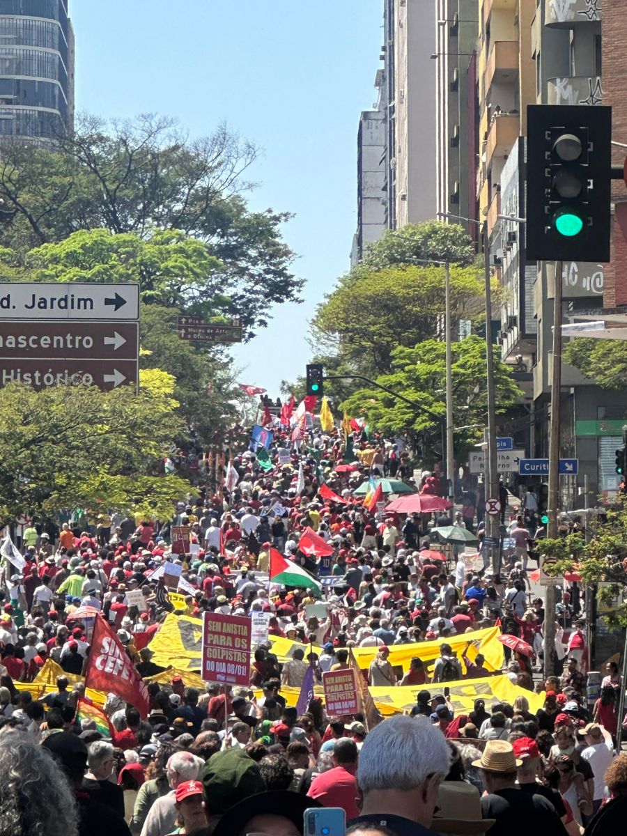 Ato da esquerda em Belo Horizonte. Foto: X.