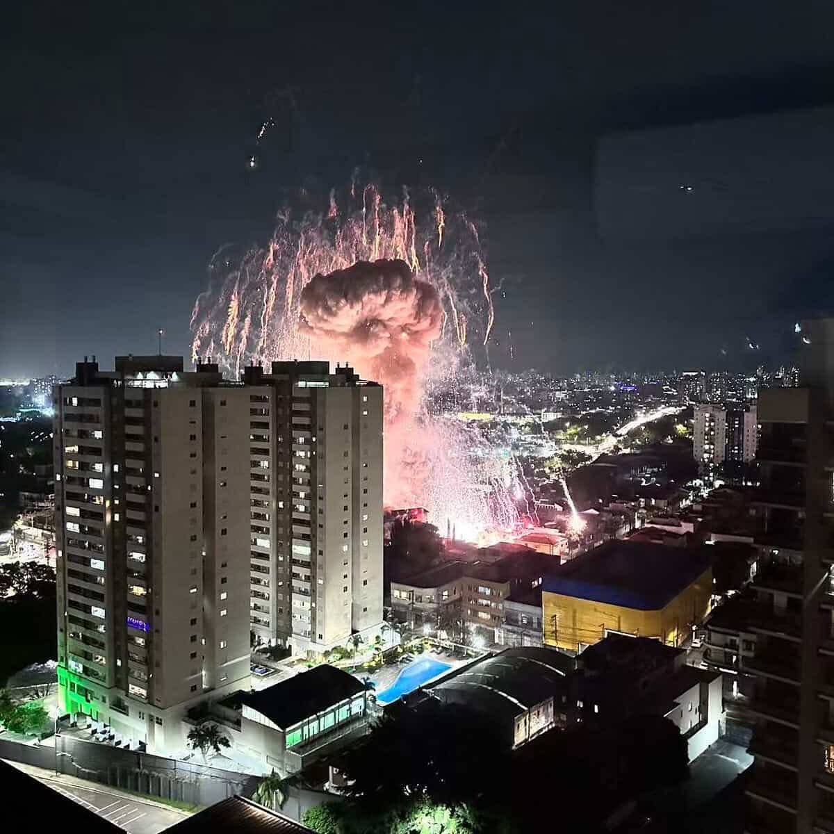 Momento da explos&atilde;o - Foto: Fabio Rubemar/Arquivo Pessoal