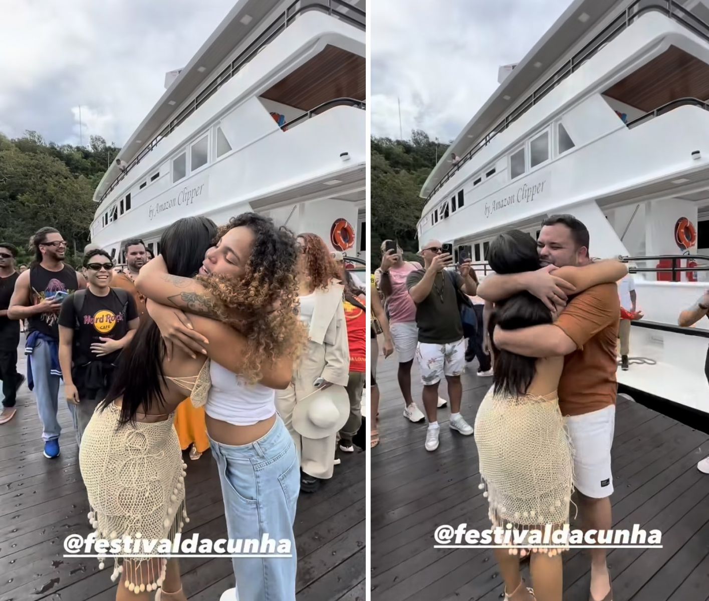 Os ex-BBBs Giovanna Lima e Michel Nogueira.