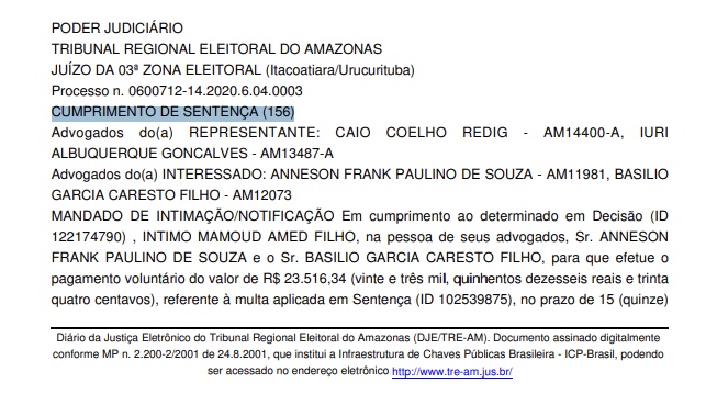 Foto: Di&aacute;rio de Justi&ccedil;a Eletr&ocirc;nico