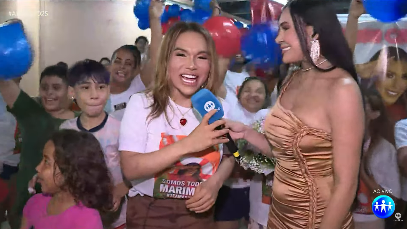 A amiga de Marimar Rios, a influenciadora Luana Pantoja, mobilizou seus seguidores para votarem na participante e deixou uma mensagem cheia de carinho. (Reprodu&ccedil;&atilde;o: A Bordo 2025 &ndash; TV A Cr&iacute;tica)