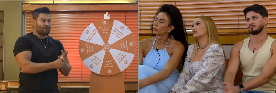 Tripulantes: Bruno ironizou dizendo pra Tha&iacute;s: &ldquo;O Brasil t&aacute; amando.&rdquo; - Reprodu&ccedil;&atilde;o: A Bordo 2025 - Acritica