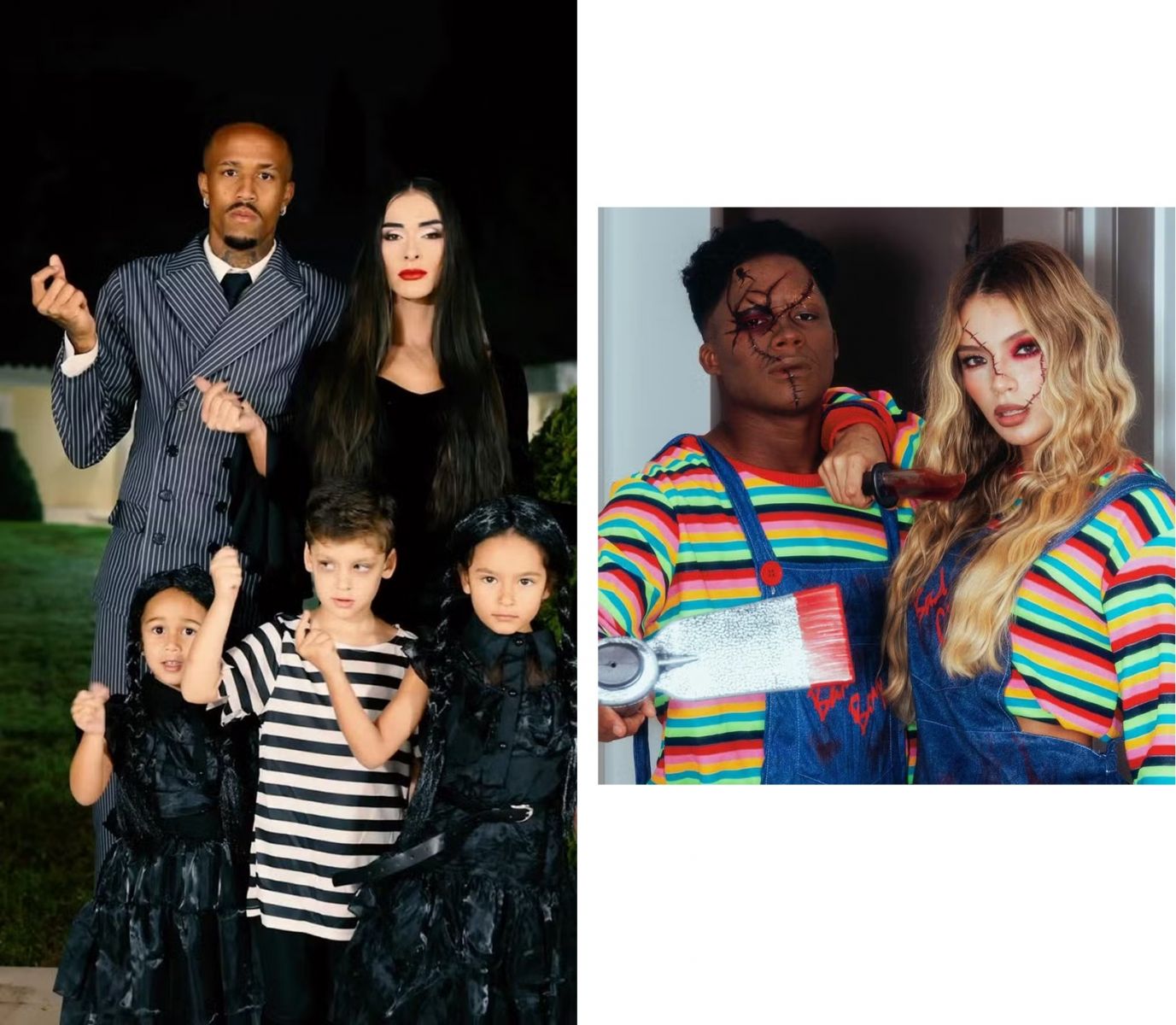 &Eacute;der Milit&atilde;o, Tain&aacute; Milit&atilde;o, Endrick e a esposa Gabriely