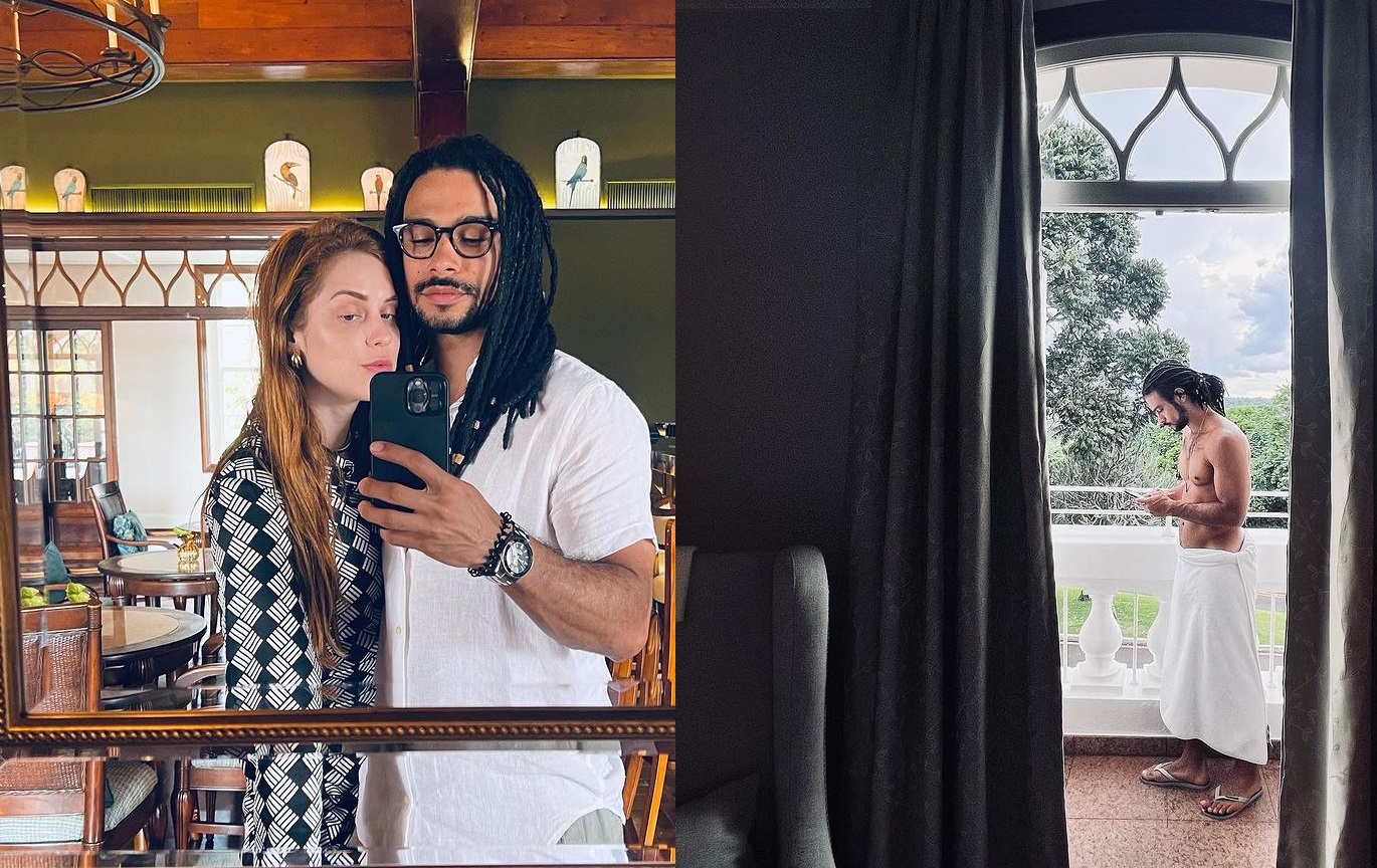 O ator est&aacute; viajando com a namorada, Sophia Abrah&atilde;o, 32. Foto: Instagram