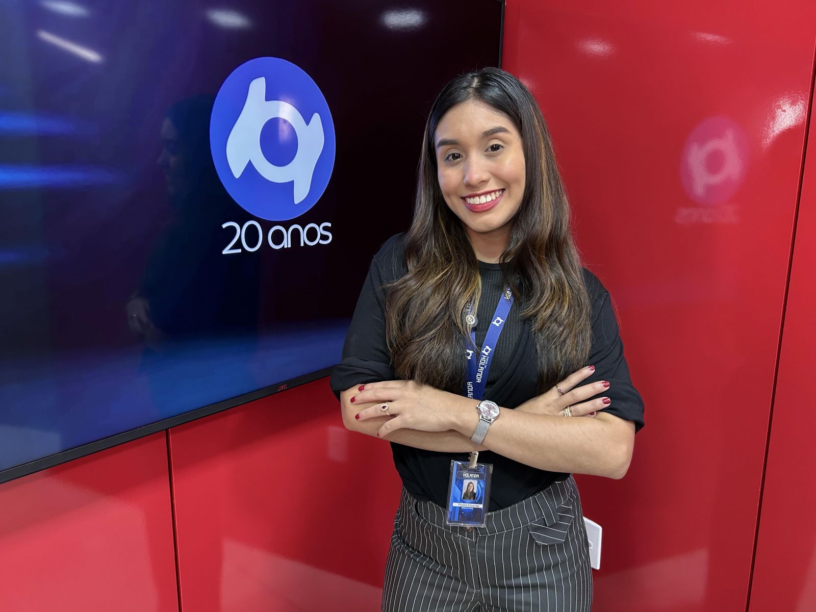 A apresentadora Thalita Eduarda marcou presen&ccedil;a nos est&uacute;dios do Portal do Holanda. Produ&ccedil;&atilde;o: Andr&eacute; Prot&aacute;zio e Paulo Rabelo.