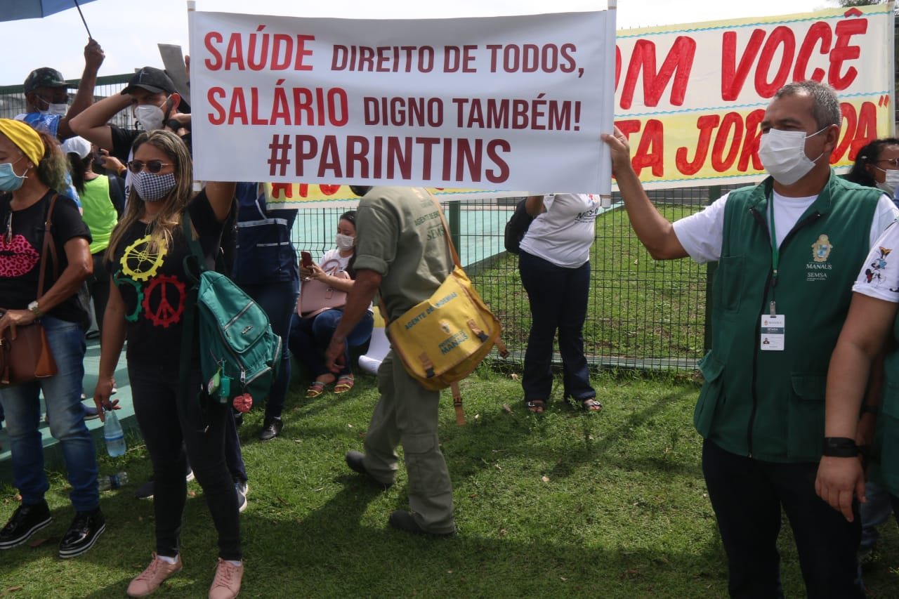 Protesto dos servidores da sa&uacute;de - Foto: Jander Robson/ Portal do Holanda