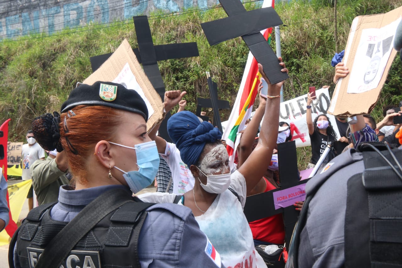 Protesto contra Bolsonaro em Manaus - Foto: Jander Robson/ Portal do Holanda