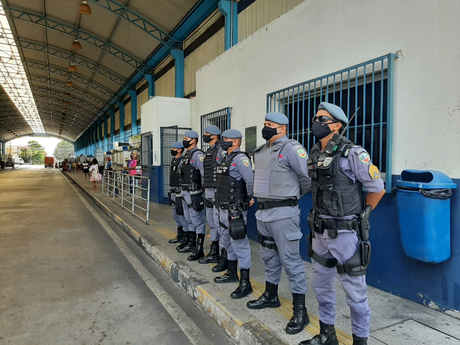 Policiamento refor&ccedil;ado nas terminais de Manaus - Foto: Reprodu&ccedil;&atilde;o