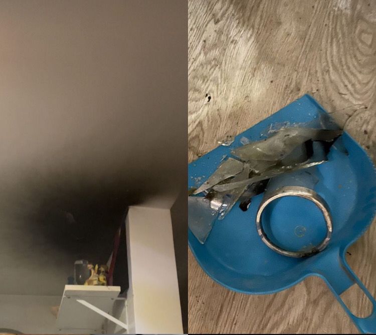 Dany Bananinha mostrou como ficou o local ap&oacute;s princ&iacute;pio de inc&ecirc;ndio - Foto: Reprodu&ccedil;&atilde;o/Instagram