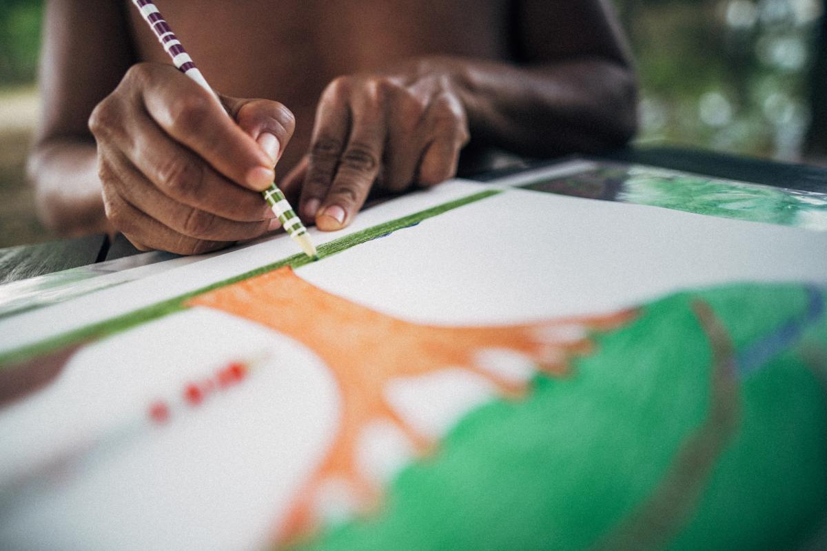 Joseca Yanomami, artista em exposi&ccedil;&atilde;o no MASP em S&atilde;o Paulo - Foto: Divulga&ccedil;&atilde;o Isa