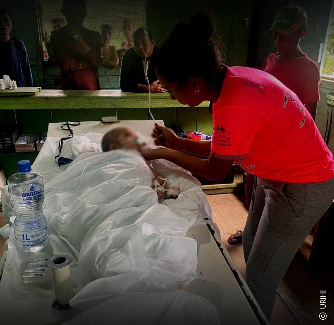 Foto: Reprodu&ccedil;&atilde;o/Instagram/@hekurari/Pres. do Conselho Distrital de Sa&uacute;de Ind&iacute;gena Yanomami.