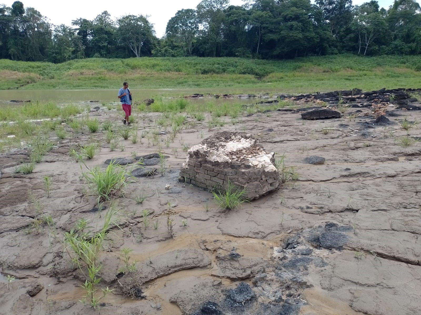 Vest&iacute;gio do s&iacute;tio do Forte de S&atilde;o Francisco Xavier (Foto: Jaime Oliveira/Acervo Iphan)