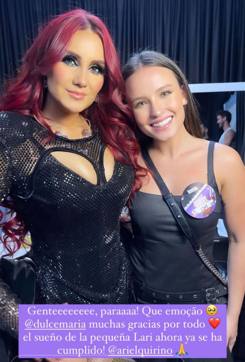 Larissa Manoela tietou Dulce antes do show - Foto: Reprodu&ccedil;&atilde;o/Instagram
