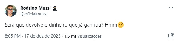 Imagem: Reprodu&ccedil;&atilde;o/Twitter