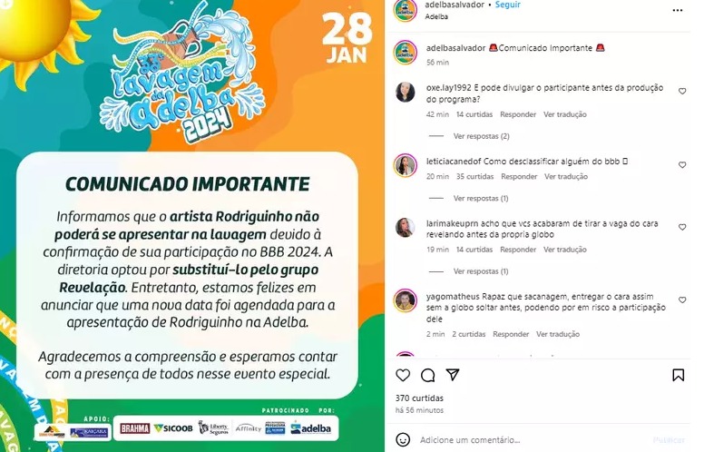 Imagem: Reprodu&ccedil;&atilde;o/Instagram