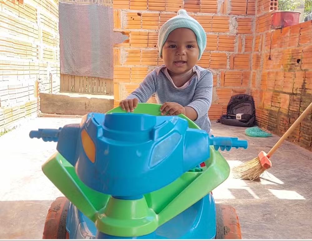 'Beb&ecirc; gigante' que nasceu com mais de 7 kg em Parintins completa 1 ano &mdash; Foto: Reprodu&ccedil;&atilde;o