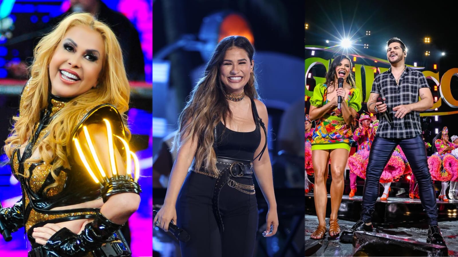 Joelma, Simone Mendes e Magn&iacute;ficos. - Foto: Reprodu&ccedil;&atilde;o Instagram @danieljanssens, @rubenscerqueira e @bandamagnificos