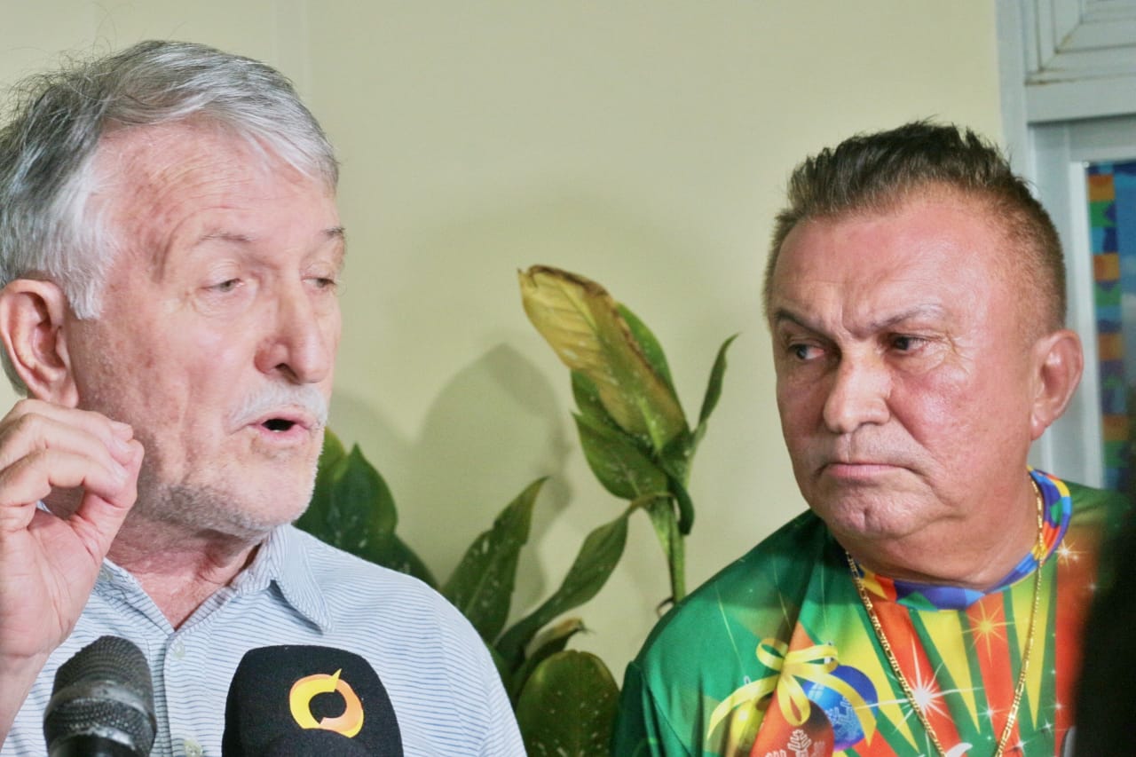 Secret&aacute;rios Antonio Strosk da Semmas e Sab&aacute; Reis da Semulsp. - Foto: Jander Robson / Portal do Holanda