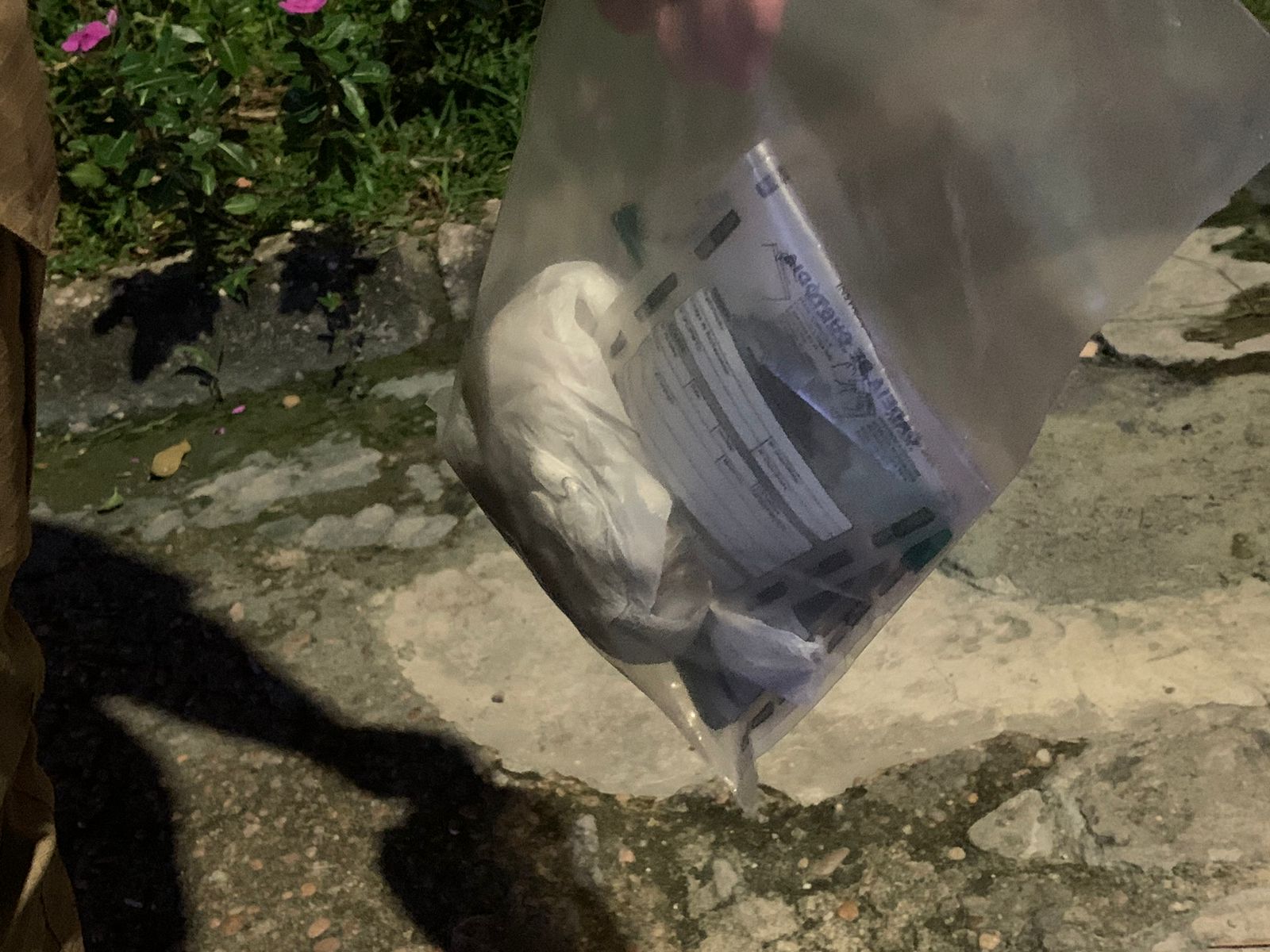 Droga encontrada no local do crime / Foto: Caio Guarlotte / Portal do Holanda