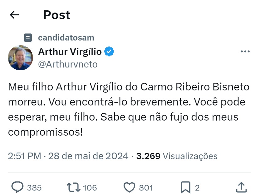 Foto: Reprodu&ccedil;&atilde;o X