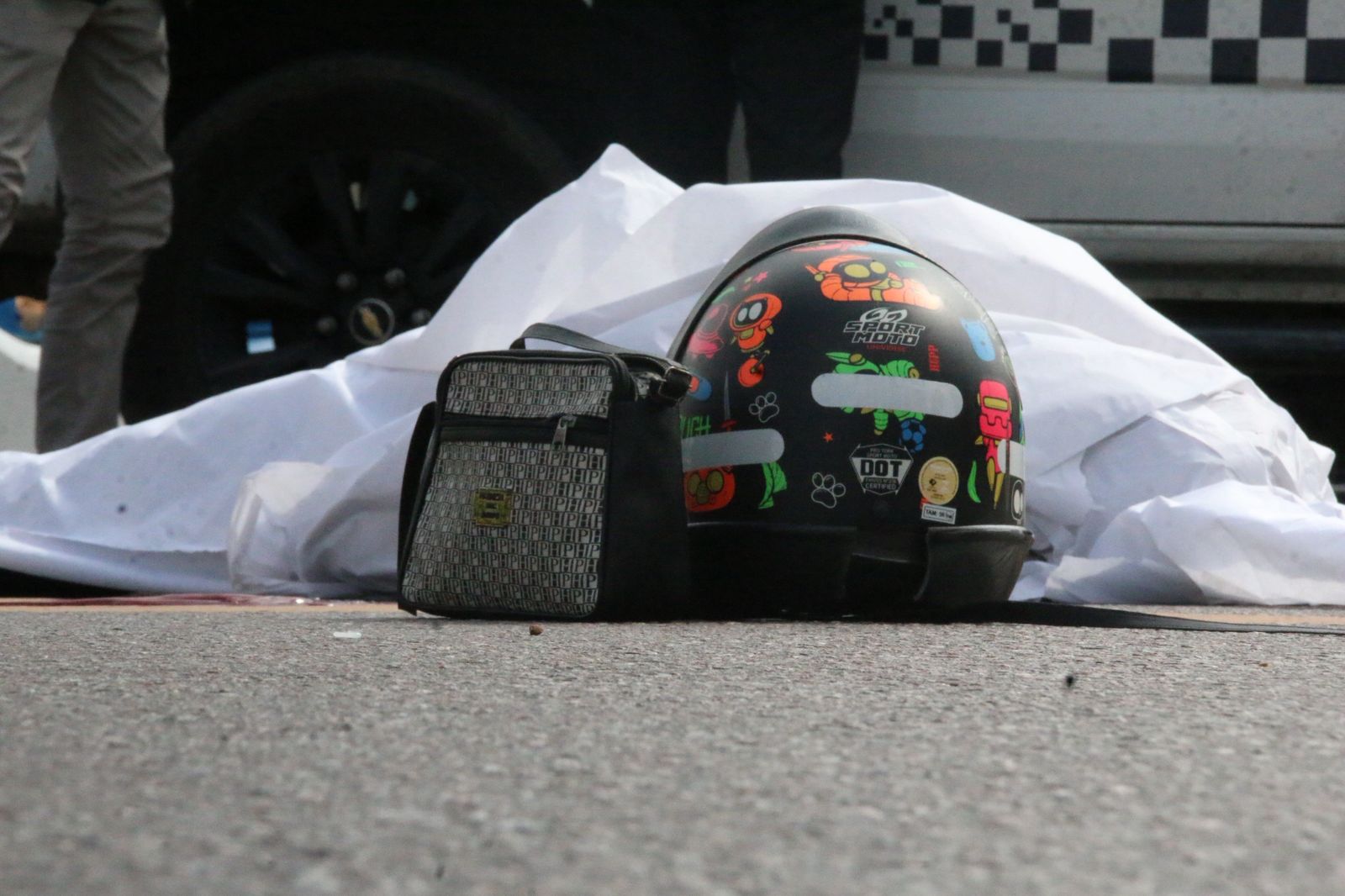 Ela estava de capacete - Foto: Jander Robson/Portal do Holanda