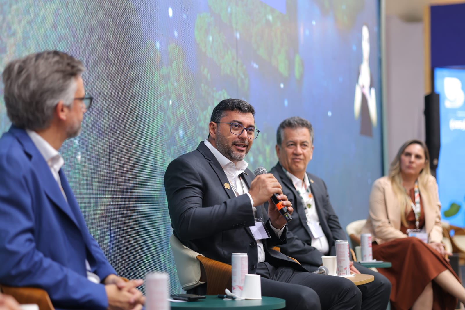 Governador do Amazonas, Wilson Lima, na COP30 em Bel&eacute;m - Foto: Divulga&ccedil;&atilde;o/Governo do Amazonas