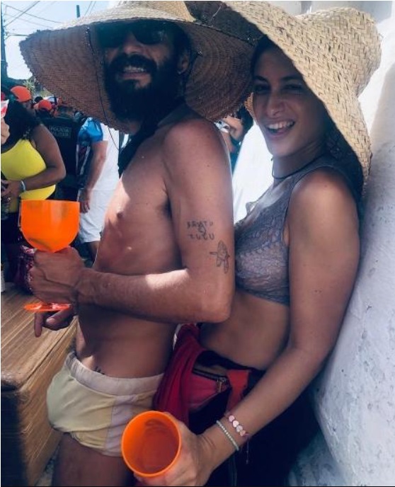 Caio e a esposa, Lu&iacute;sa Arraes, no Carnaval 2020 - Foto: Reprodu&ccedil;&atilde;o Instagram Lu&iacute;sa Arraes