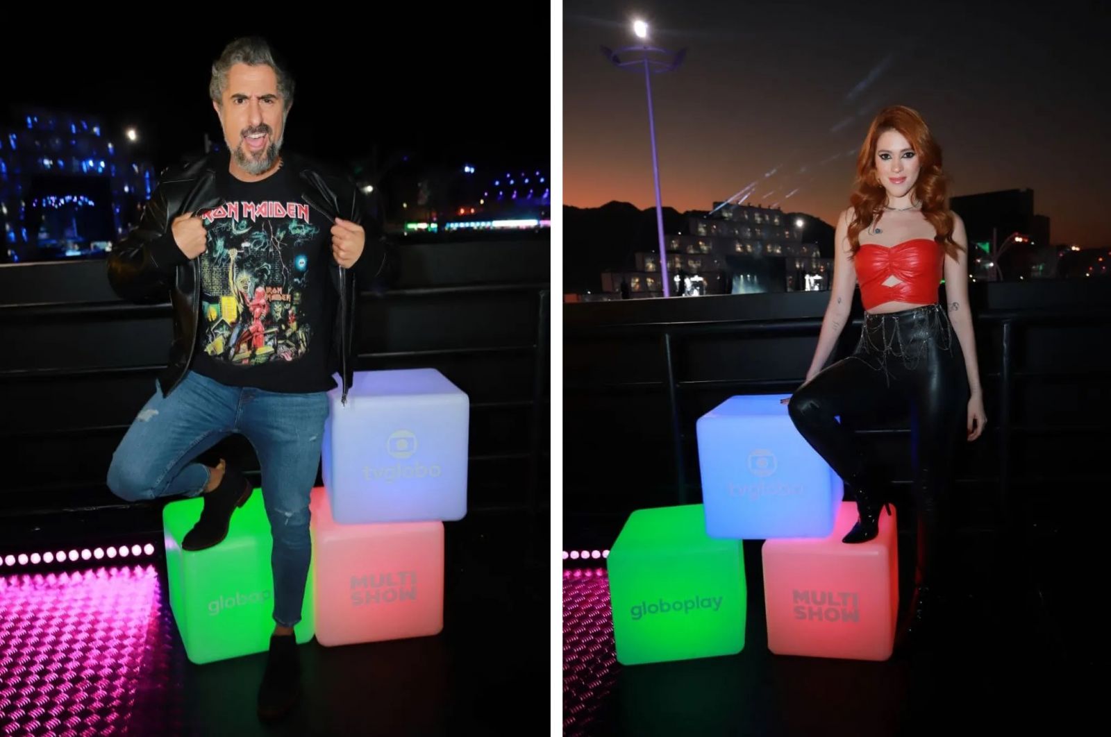 Ana Clara e Marcos Mion. Foto - Paulo Belote - Globo