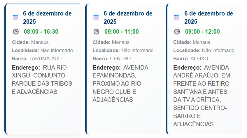 Locais afetados- Foto: Divulga&ccedil;&atilde;o 