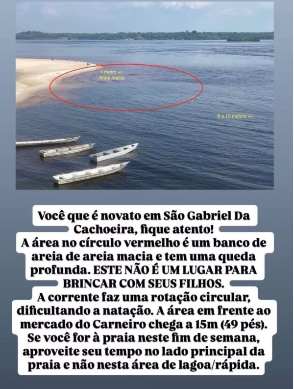 Alerta sobre a &aacute;rea onde Mondragon sumiu - Foto: Divulga&ccedil;&atilde;o