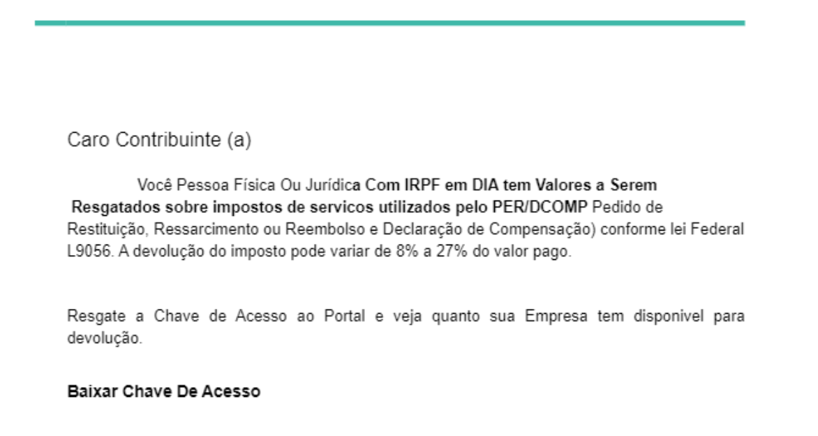 Foto: Divulga&ccedil;&atilde;o Receita Federal