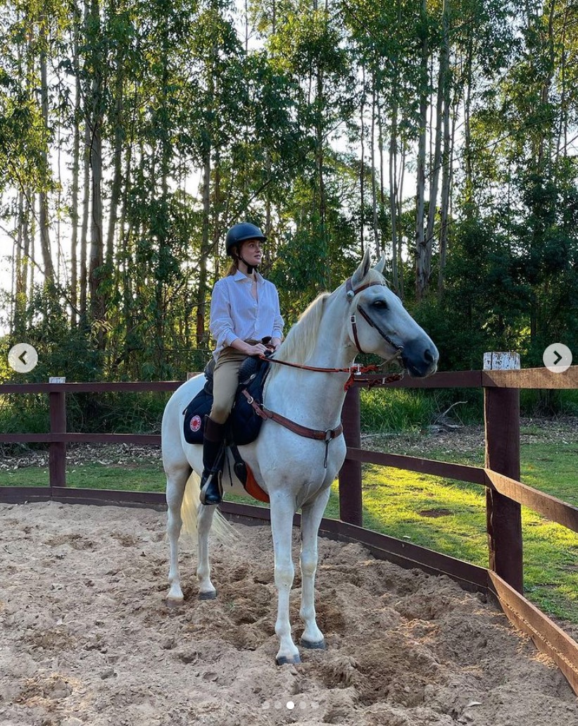 Marina andando a cavalo na fazenda de Guilherme - Foto: Reprodu&ccedil;&atilde;o Instagram
