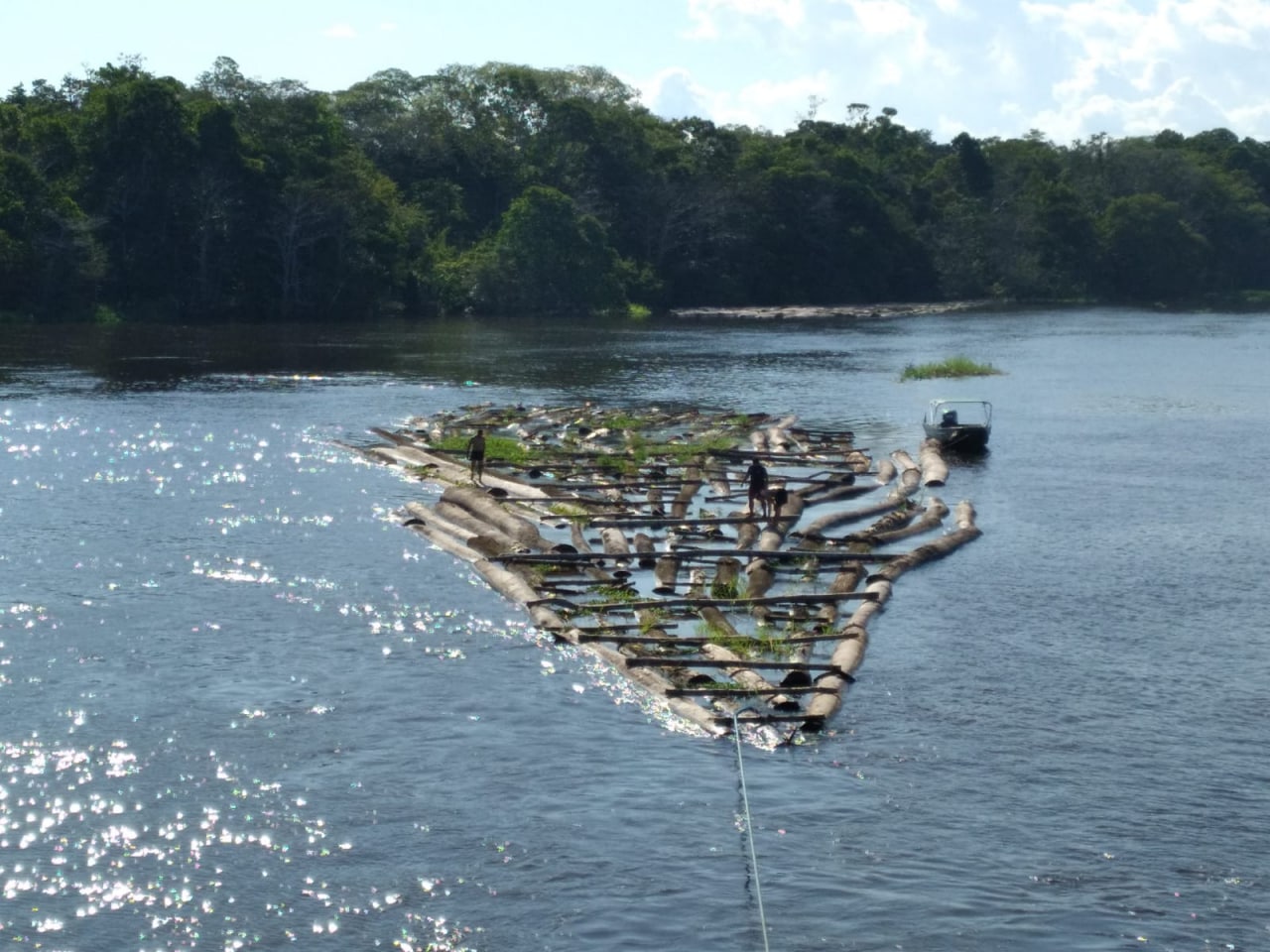Jangadas estavam com 207 toras - Foto: Divulgação/SSP-AM