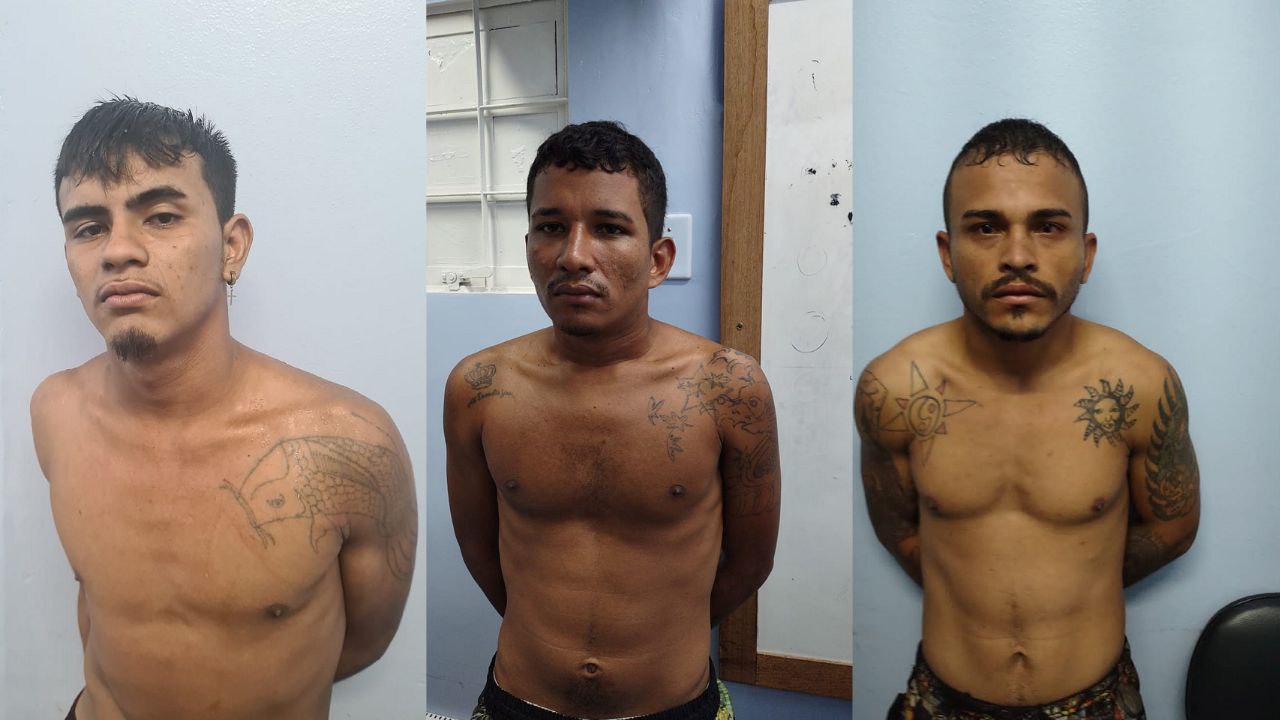 Da esquerda para a direita: Caveirinha, RD e Caderno