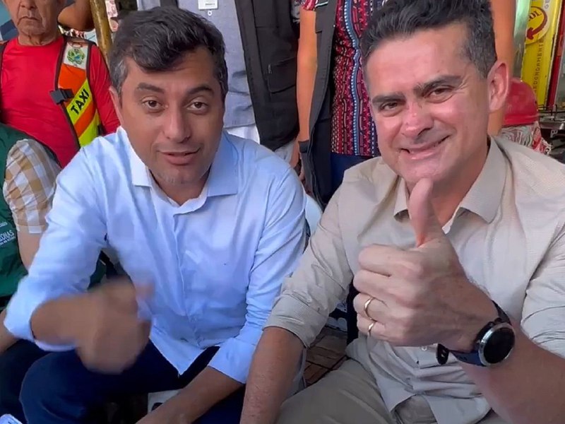 O governador Wilson Lima acompanhou o andamento das obras junto com o prefeito David Almeida - Foto: Reprodu&ccedil;&atilde;o Instagram
