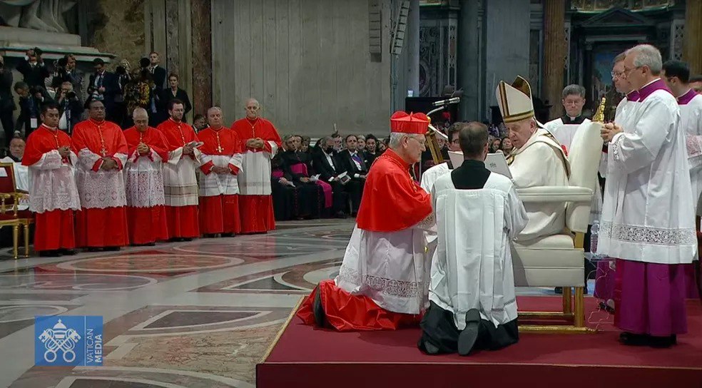 Consist&oacute;rio para cria&ccedil;&atilde;o de novos Cardeais &mdash; Foto: Reprodu&ccedil;&atilde;o YouTube