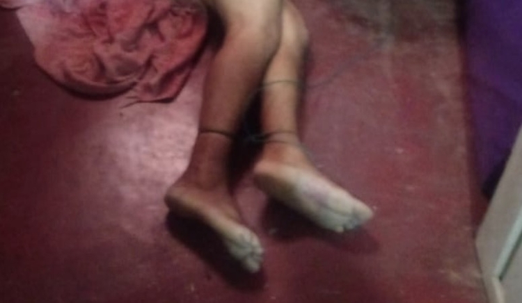 Suspeito estava seminu e amarrado