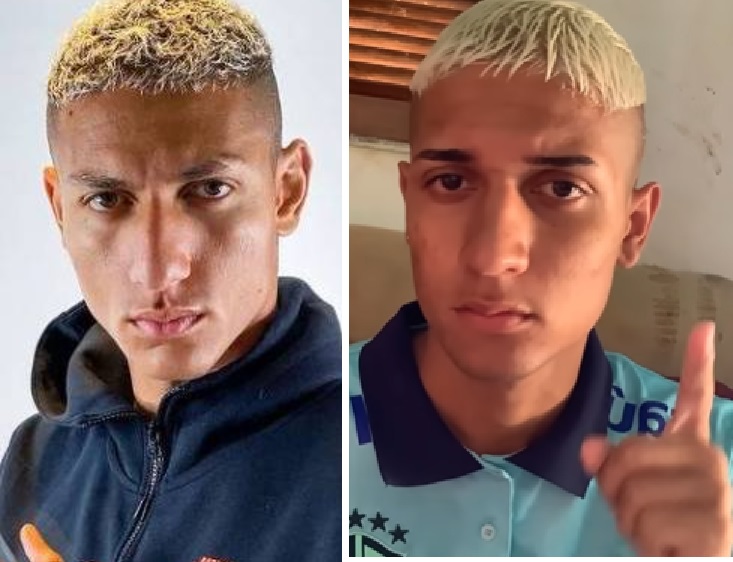 Richarlison 'original', &agrave; esquerda, e o s&oacute;sia &agrave; direita. Fotos: Instagram
