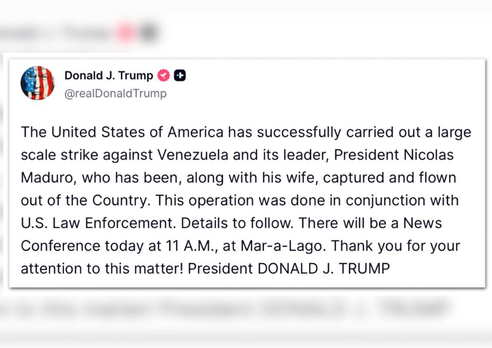 O comunicado de Trump, publicado na rede social Truth Social. Reprodu&ccedil;&atilde;o/RedeSocial Truth