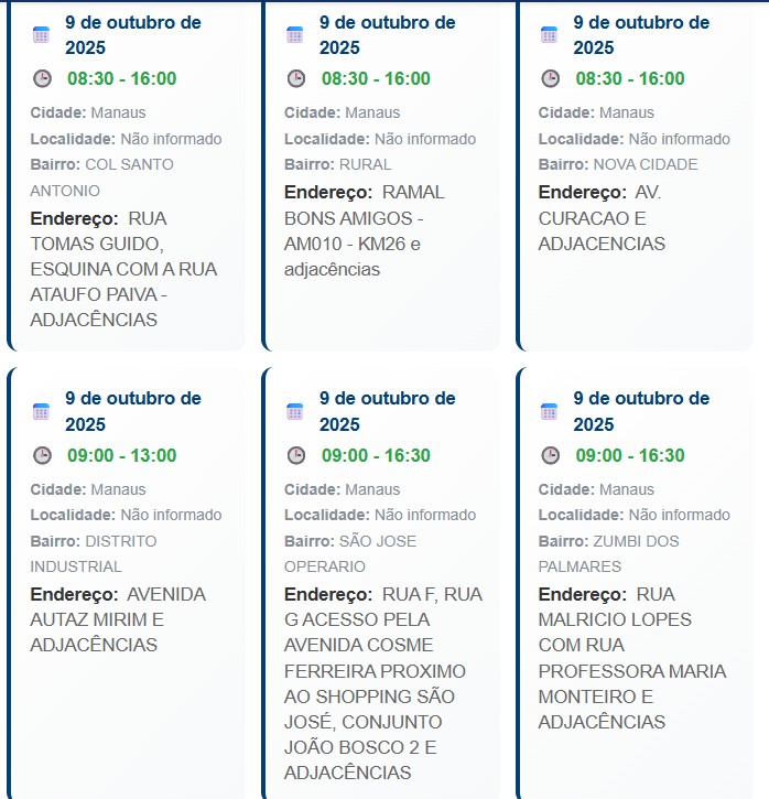 Bairros afetados - Foto: Divulga&ccedil;&atilde;o