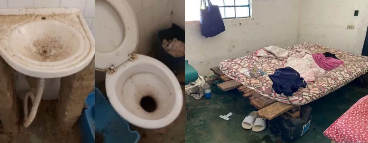 Dormit&oacute;rio em que dormia um trabalhador na fazenda Talism&atilde; - Foto: Reprodu&ccedil;&atilde;o/Relat&oacute;rio Fotogr&aacute;fico da Inspe&ccedil;&atilde;o