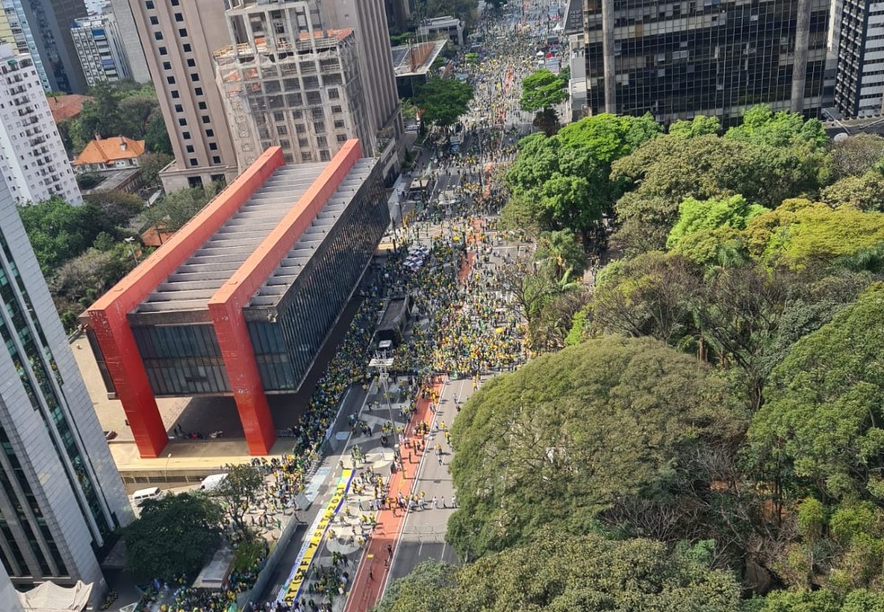 Avenida Paulista lotada - Foto: Reprodu&ccedil;&atilde;o/TV Globo