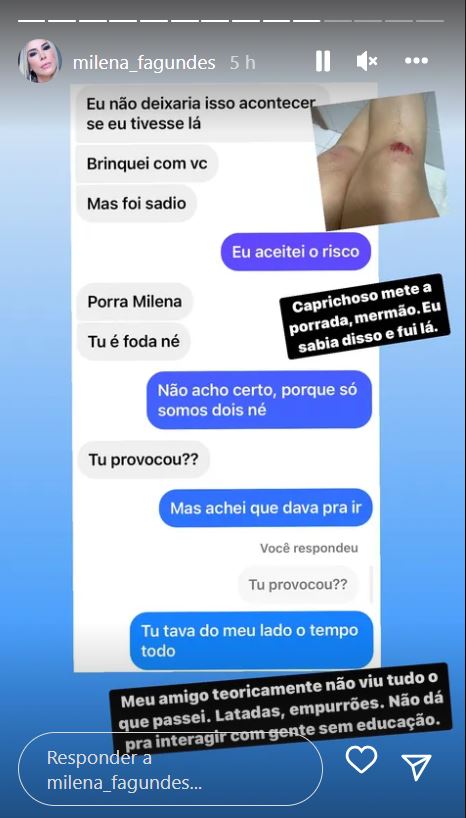 Foto: Reprodu&ccedil;&atilde;o/Instagram Milena Fagundes