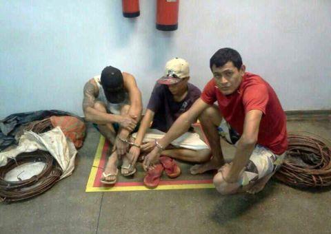 Trio preso quando roubava fio de cobre da Arena Amazônia