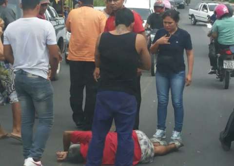 Homem é atropelado por micro ônibus no Novo Aleixo