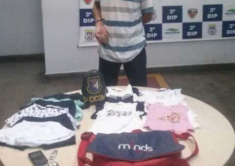 Homem é preso roubando roupas para a filha