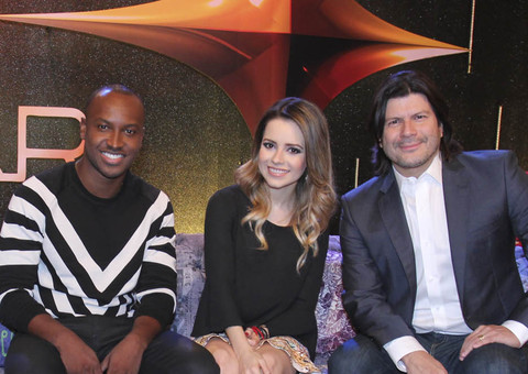 Thiaguinho, Paulo Ricardo e Sandy no "SuperStar" da Rede Globo